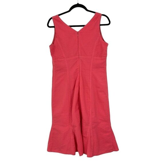 St. Tropez West Womens Size 8 Cotton Blend Textured Flare Bottom Dress - Picture 3 of 4